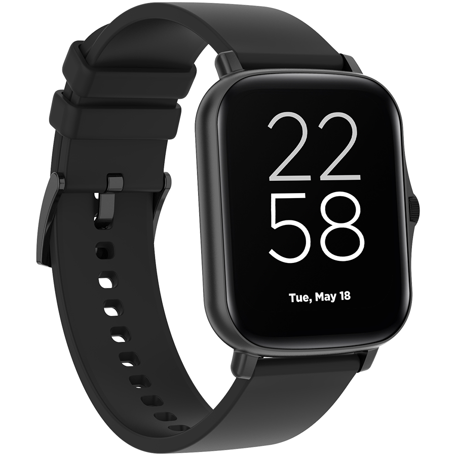 CANYON Wildberry SW-79, Smart watch, 1.69inches TFT full touch screen, Zinic+plastic body, IP67 waterproof, multi-sport mode, compatibility with iOS and android, black body with black silicon belt, Host: 44.4*36*9.2mm, Strap: 230x20mm, 47g
