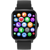 CANYON Wildberry SW-79, Smart watch, 1.69inches TFT full touch screen, Zinic+plastic body, IP67 waterproof, multi-sport mode, compatibility with iOS and android, black body with black silicon belt, Host: 44.4*36*9.2mm, Strap: 230x20mm, 47g