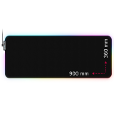 Lorgar Steller 919, Gaming mouse pad, High-speed surface, anti-slip rubber base, RGB backlight, USB connection, Lorgar WP Gameware support, size: 900mm x 360mm x 3mm, weight 0.635kg