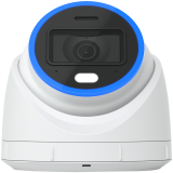 Ubiquiti UVC-G6-Turret-W All-weather, tamper-resistant 4K PoE camera with a 1/1.8" 8MP image sensor, Multi-TOPs AI Engine, and 3-axis manual adjustment for flexible installation