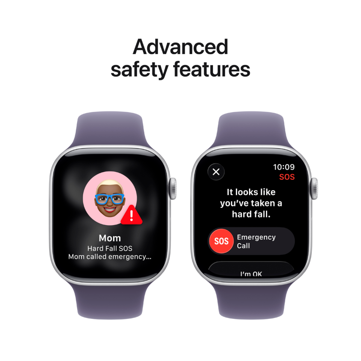 Apple Watch Series 11 GPS + Cellular 46mm Silver Aluminium Case with Purple Fog Sport Band - M/L,Model A3337