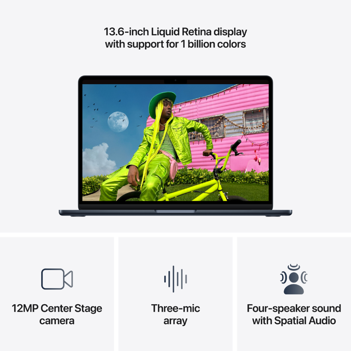 MacBook Air 13-inch,Midnight,Model A3449, M5 CHIP WITH 10C CPU, 10C GPU, 24GB unified memory, 35W Dual USB-C Power Adapter, 1TB SSD storage, Two Thunderbolt 4 Ports, Touch ID, Liquid Retina display, Force Touch Trackpad, KEYBOARD-INT